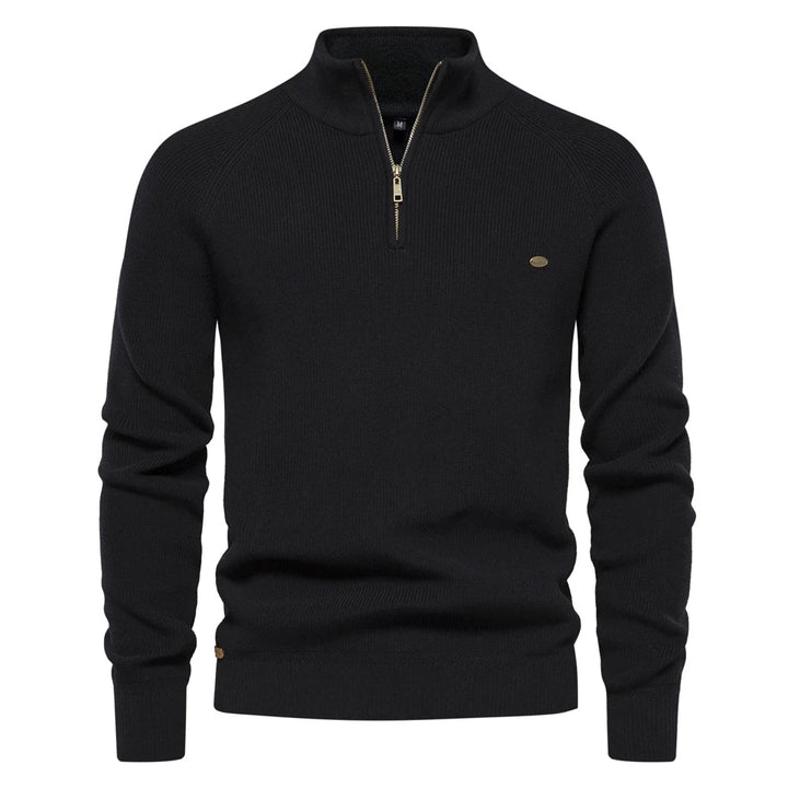 Gesteppter Pullover mit Rippstrick für Männer, komfortabel und stilvoll für Herbst- und Wintertage.