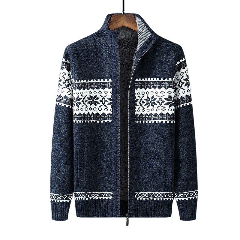 Gestrickte elegante Winter-Strickjacke für Herren mit klassischem Design und hochwertigem Material