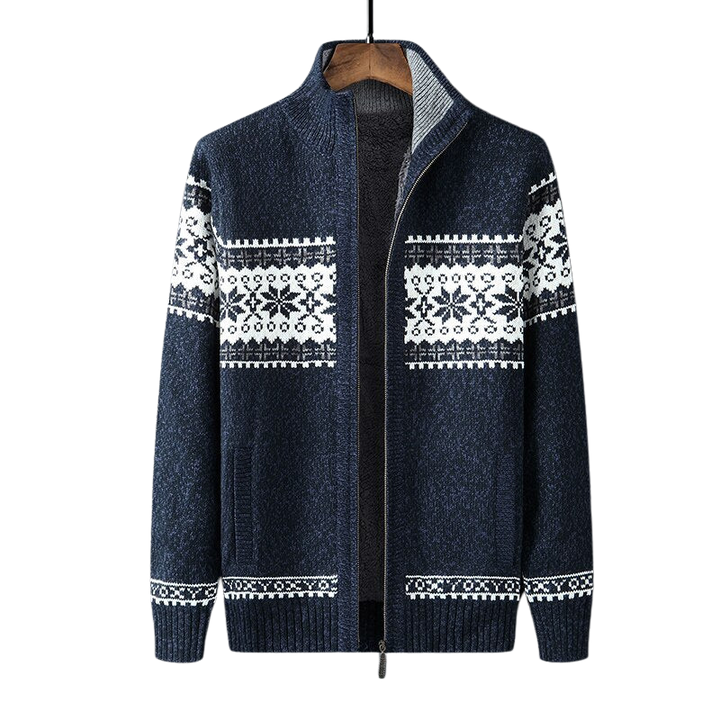 Gestrickte elegante Winter-Strickjacke für Herren mit klassischem Design und hochwertigem Material