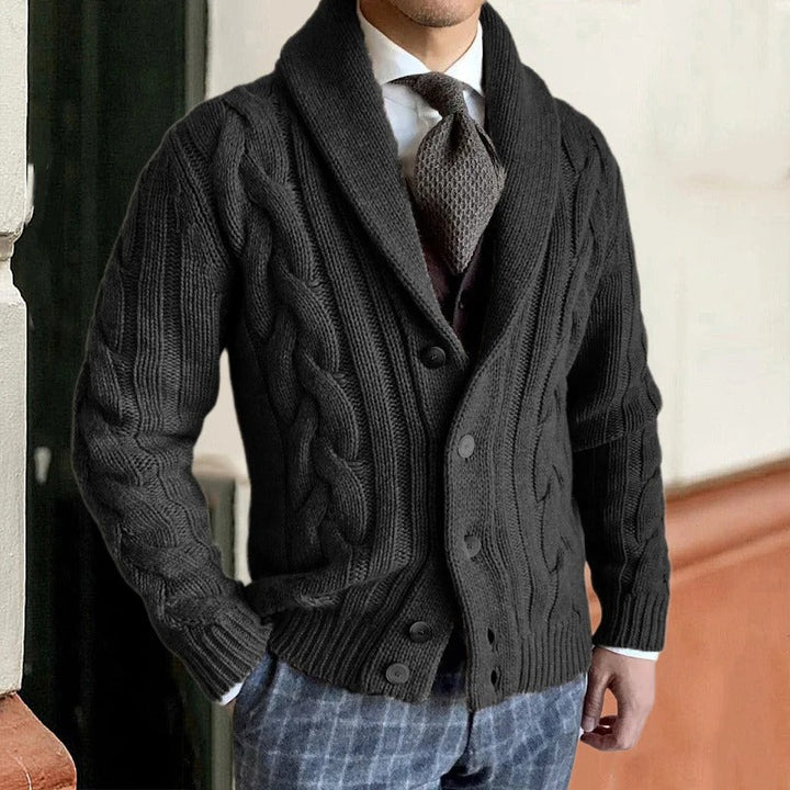  Herren-Winterjacke aus grobem Strick für kalte Tage