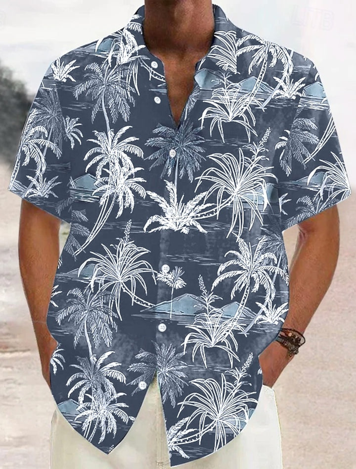 Hawaii-Leinen-Strandhemd für Männer – leicht, atmungsaktiv und perfekt für warme Tage