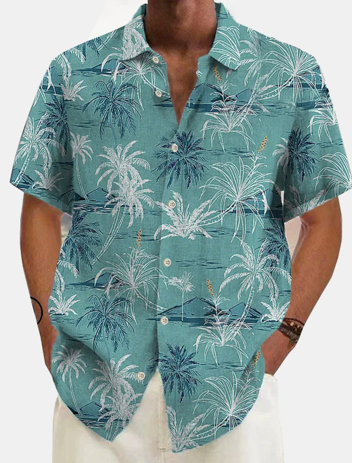 Hawaii-Leinen-Strandhemd für Männer – leicht, atmungsaktiv und perfekt für warme Tage