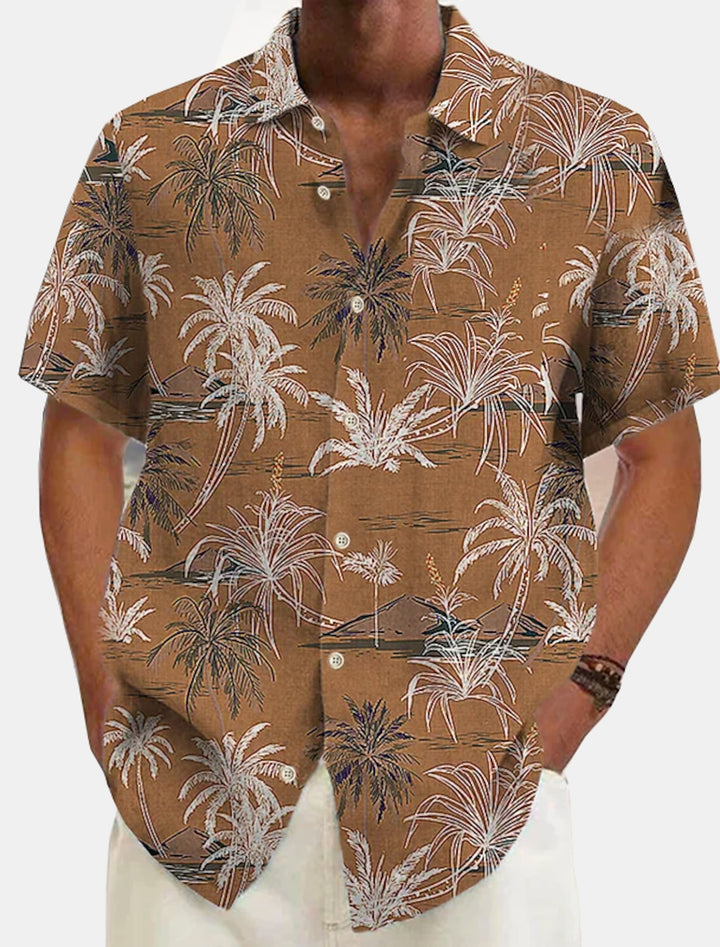 Hawaii-Leinen-Strandhemd für Männer – leicht, atmungsaktiv und perfekt für warme Tage