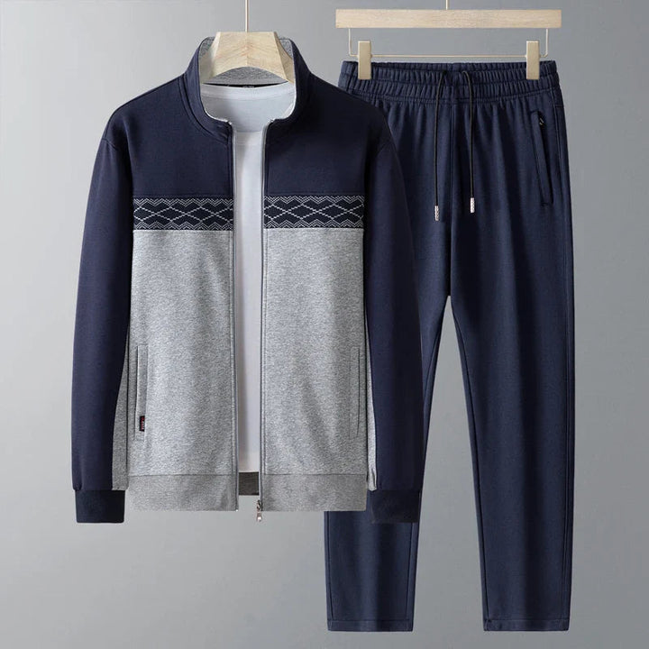 Herren 2-teiliges Casual Hosen-Set mit elastischem Bund und modernem Schnitt