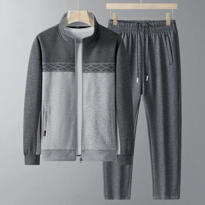 Herren 2-teiliges Casual Hosen-Set mit elastischem Bund und modernem Schnitt