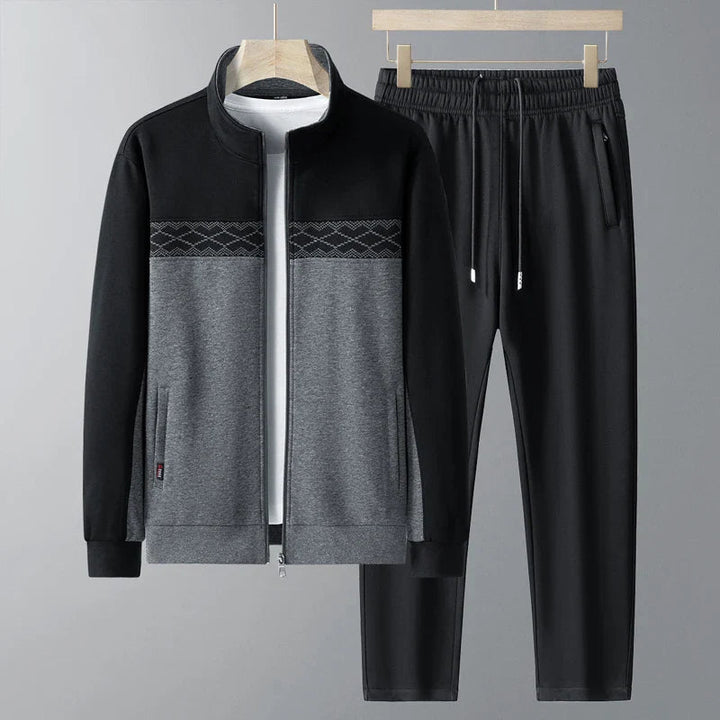 Herren 2-teiliges Casual Hosen-Set mit elastischem Bund und modernem Schnitt