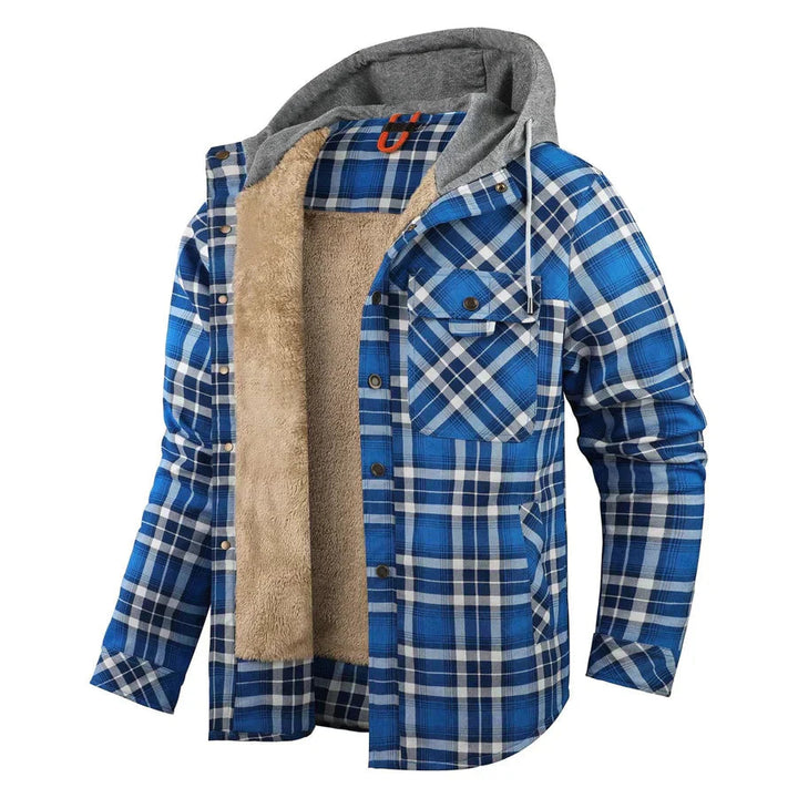 Herren Flanell Fleece Jacke, stilvoll und warm für Herbst- und Wintertage