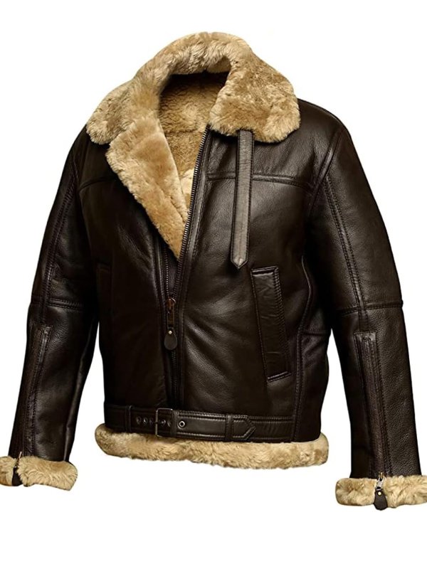 Herren-Fleece-Winterjacke im Vintage-Stil, warm und stilvoll für Herbst- und Wintertage.