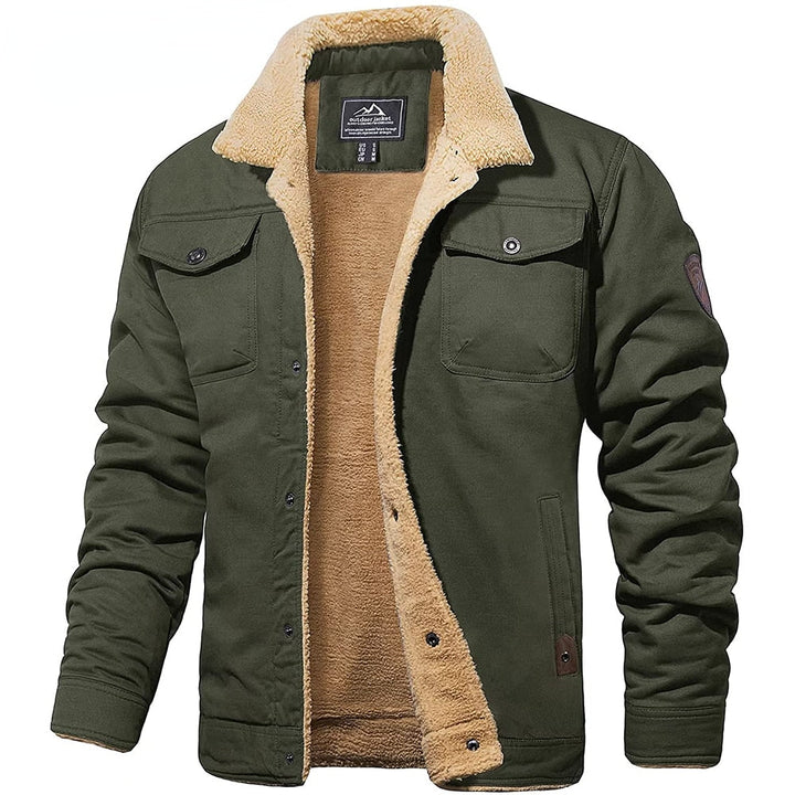 Herren-Fleece-Winterjacke, ideal für kalte Herbst- und Wintertage, mit gemütlichem Fleece-Material