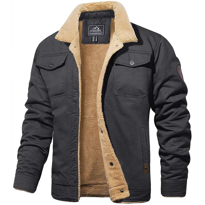 Herren-Fleece-Winterjacke, ideal für kalte Herbst- und Wintertage, mit gemütlichem Fleece-Material