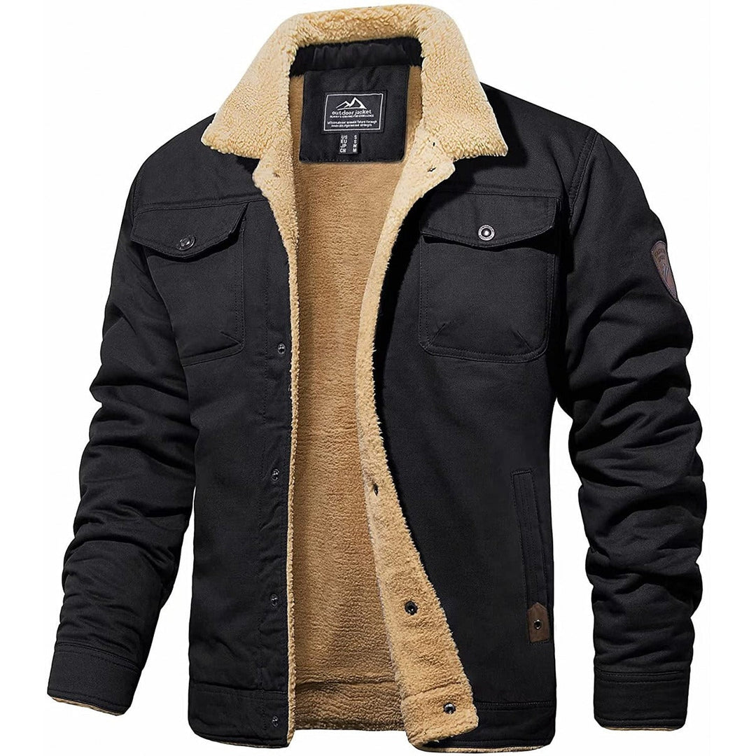 Herren-Fleece-Winterjacke, ideal für kalte Herbst- und Wintertage, mit gemütlichem Fleece-Material