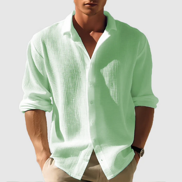 Herren klassisches Button-Down-Hemd in zeitlosem Design für Büro und Freizeit