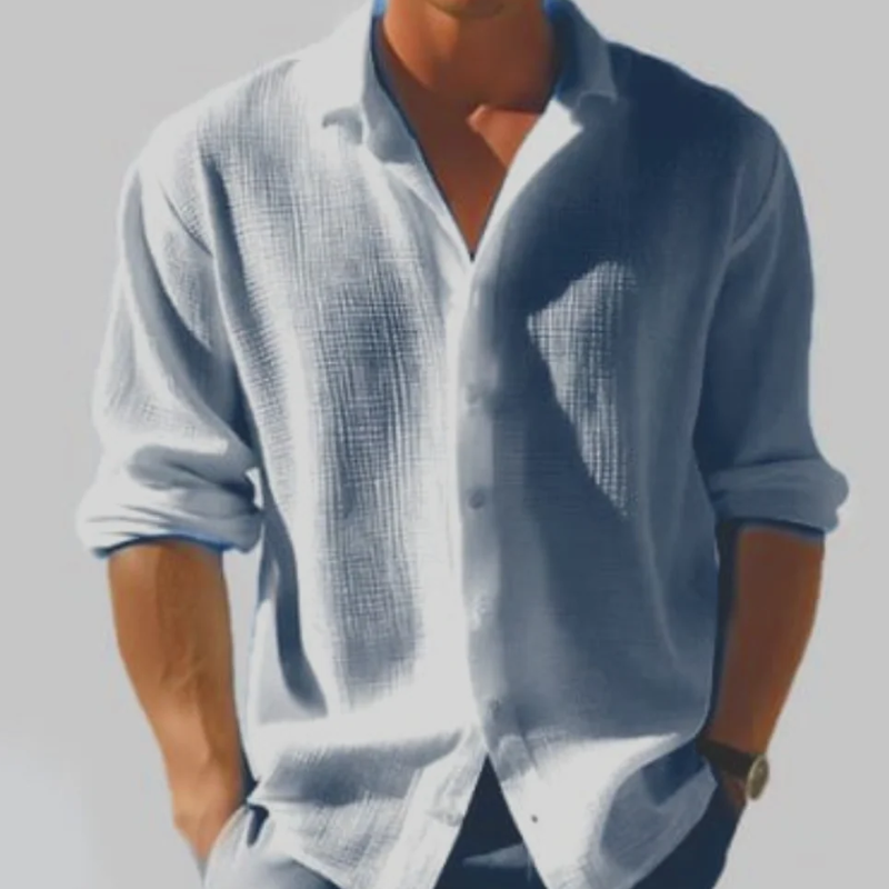 Herren klassisches Button-Down-Hemd in zeitlosem Design für Büro und Freizeit