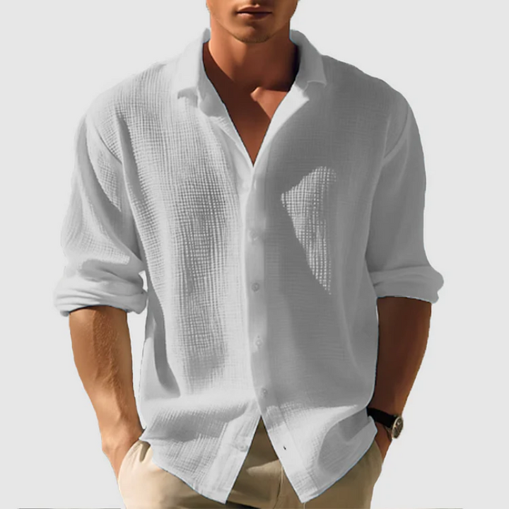 Herren klassisches Button-Down-Hemd in zeitlosem Design für Büro und Freizeit
