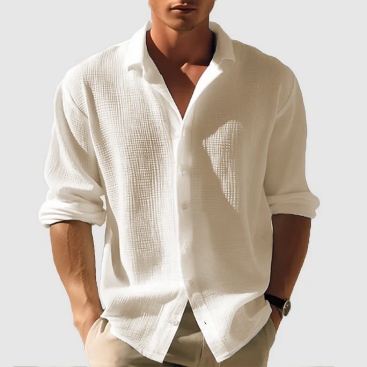 Herren klassisches Button-Down-Hemd in zeitlosem Design für Büro und Freizeit