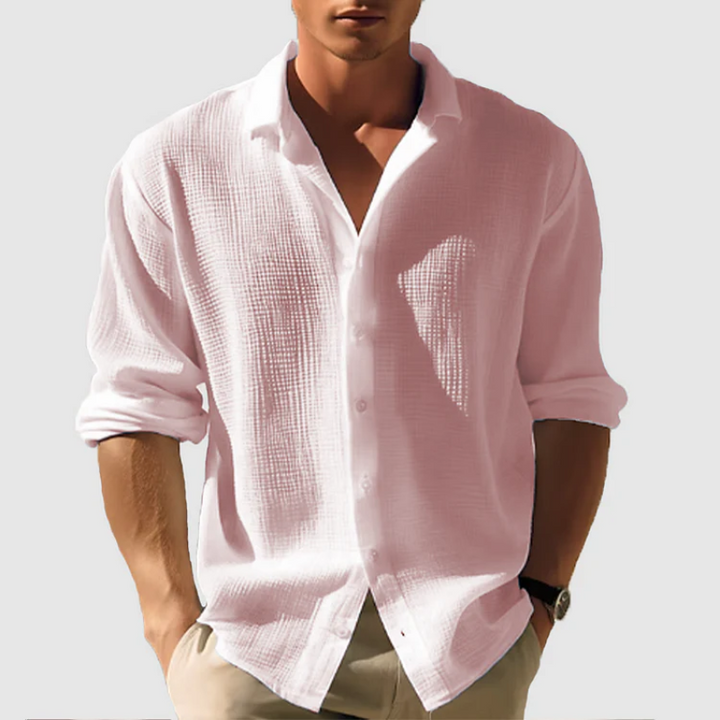 Herren klassisches Button-Down-Hemd in zeitlosem Design für Büro und Freizeit