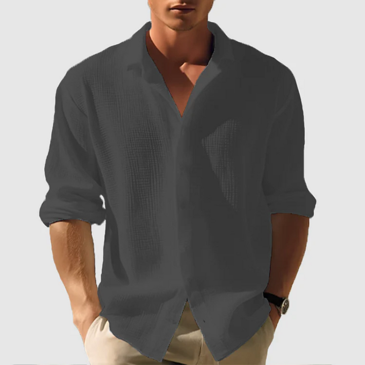 Herren klassisches Button-Down-Hemd in zeitlosem Design für Büro und Freizeit