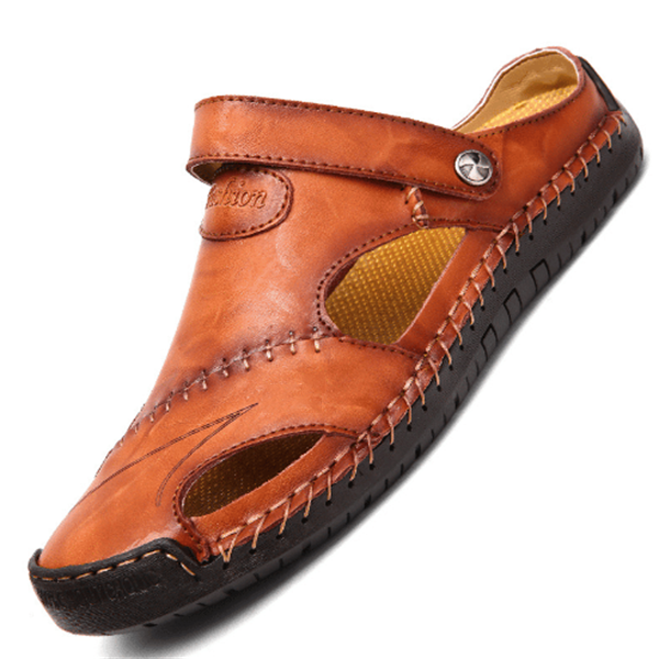 Bequeme Ledersandalen für Männer mit ergonomischer Einlegesohle und flexiblem Design für den Sommer