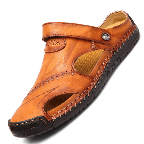 Bequeme Ledersandalen für Männer mit ergonomischer Einlegesohle und flexiblem Design für den Sommer