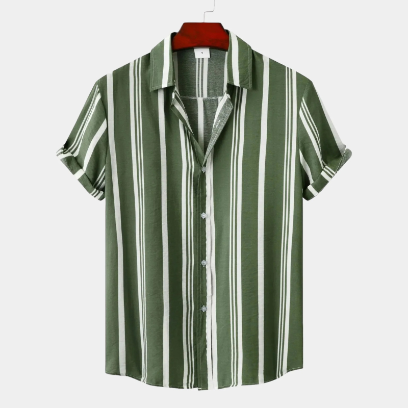 Lässiges gestreiftes Herrenhemd mit entspannter Passform, perfekt für moderne Alltagsoutfits.