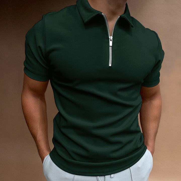 Herren-Poloshirt mit Reißverschluss für den Sommer – leicht, atmungsaktiv und stilvoll für warme Tage