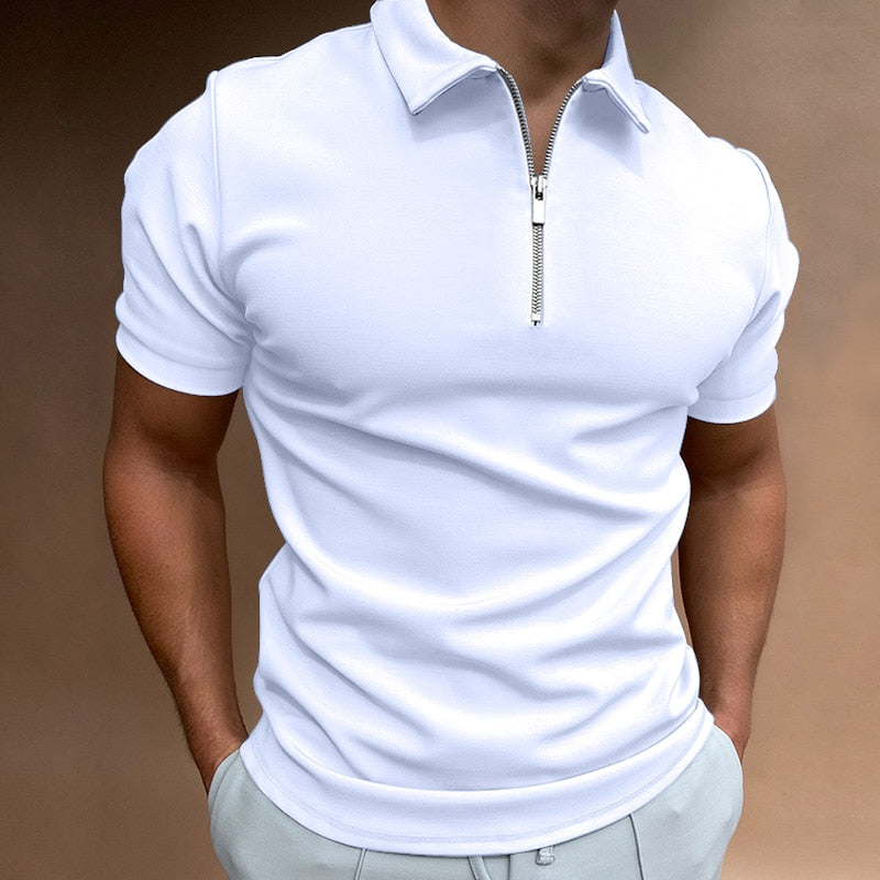 Herren-Poloshirt mit Reißverschluss für den Sommer – leicht, atmungsaktiv und stilvoll für warme Tage
