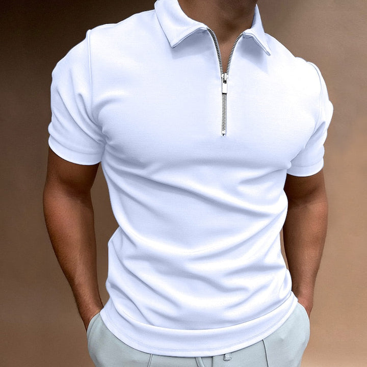Herren-Poloshirt mit Reißverschluss für den Sommer – leicht, atmungsaktiv und stilvoll für warme Tage