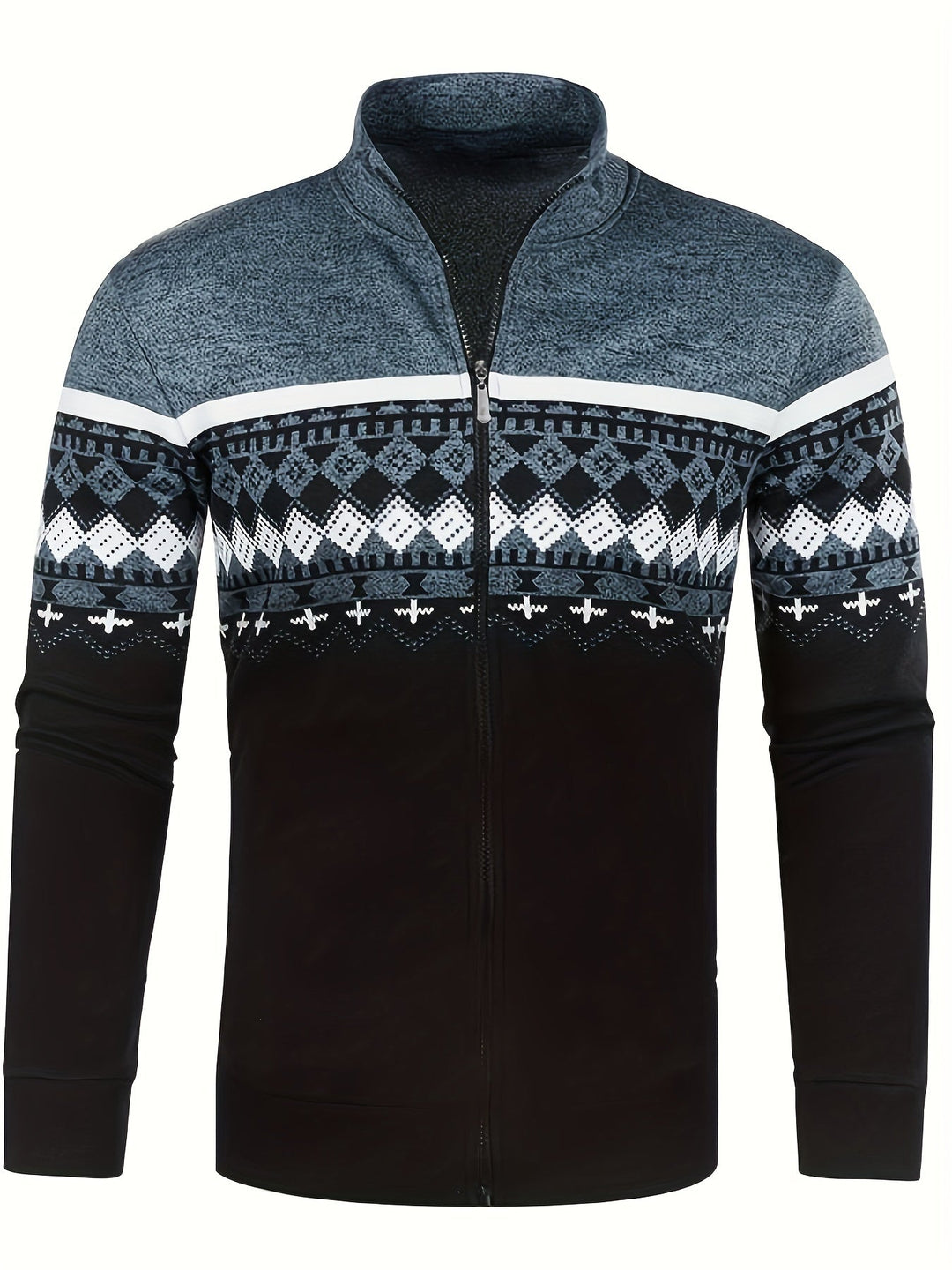 Retro-Pullover für Männer mit Reißverschluss, ideal für kühle Herbst- und Wintertage