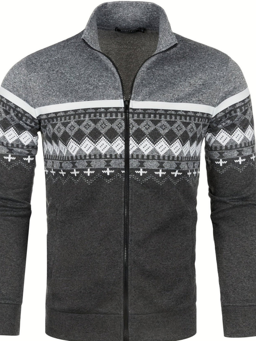 Retro-Pullover für Männer mit Reißverschluss, ideal für kühle Herbst- und Wintertage
