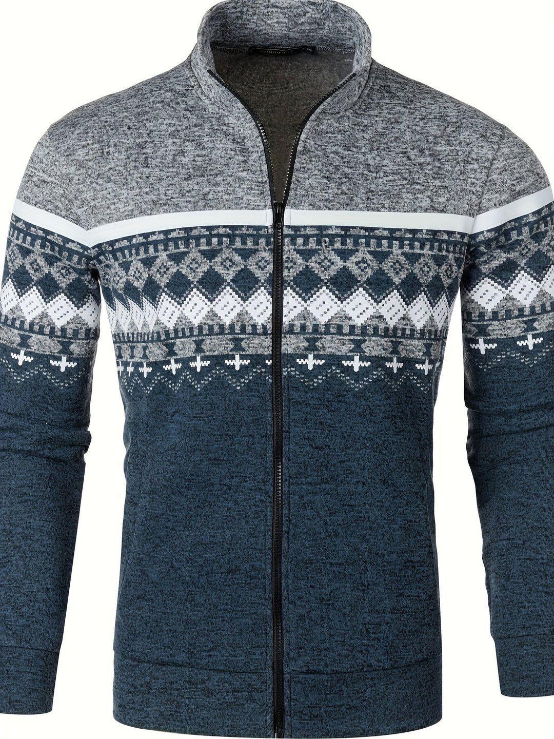 Retro-Pullover für Männer mit Reißverschluss, ideal für kühle Herbst- und Wintertage
