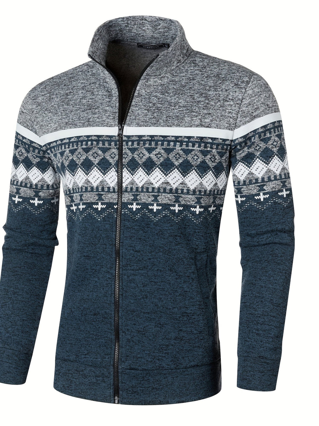 Retro-Pullover für Männer mit Reißverschluss, ideal für kühle Herbst- und Wintertage