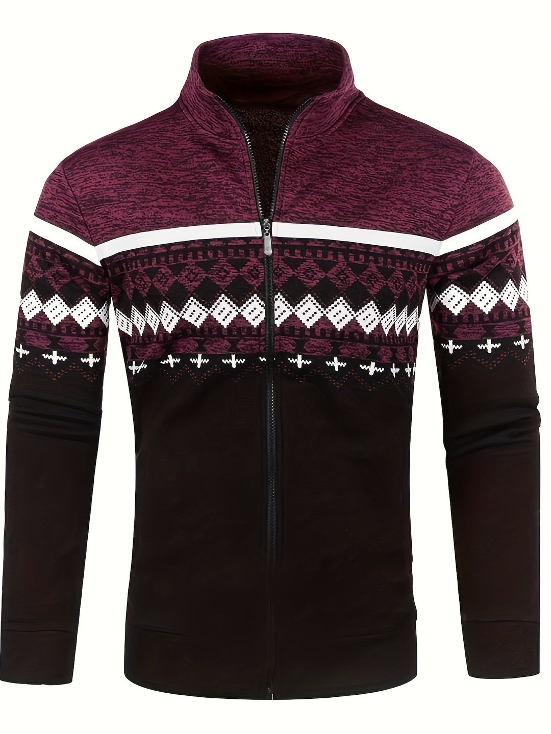 Retro-Pullover für Männer mit Reißverschluss, ideal für kühle Herbst- und Wintertage