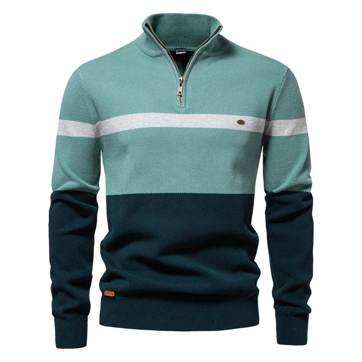 Herren-Pullover mit viertel Reißverschluss, warm und vielseitig für Herbst und Winter