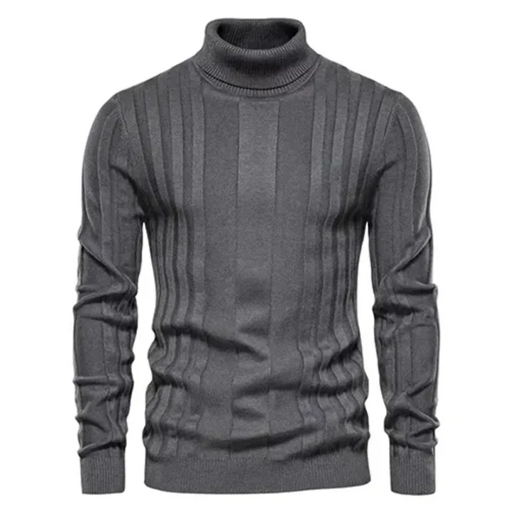 Herren-Rollkragenpullover im Vintage-Stil, ideal für stilvolle Herbst- und Winterlooks.