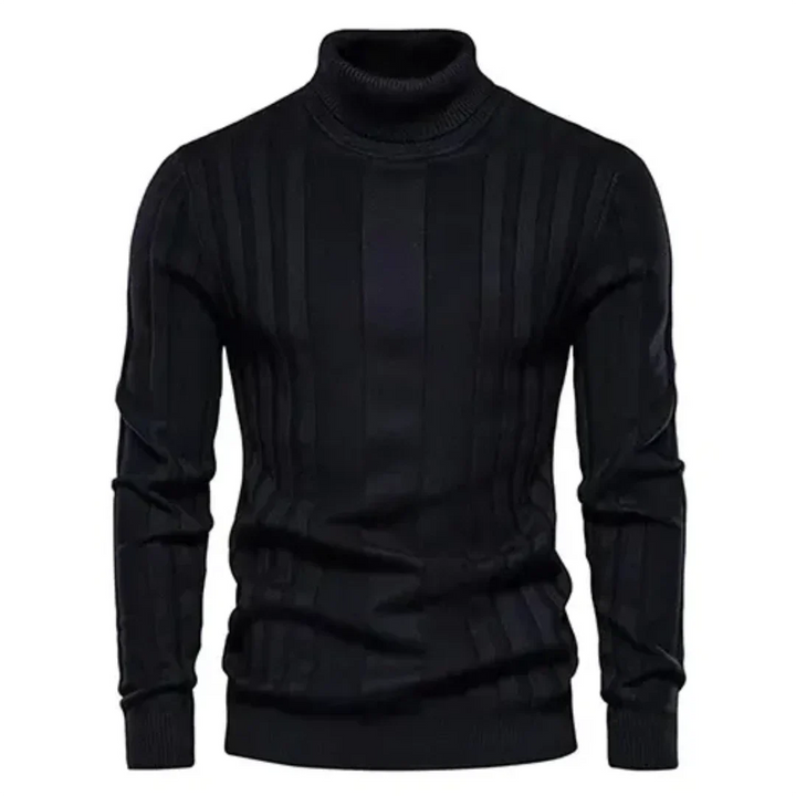 Herren-Rollkragenpullover im Vintage-Stil, ideal für stilvolle Herbst- und Winterlooks.