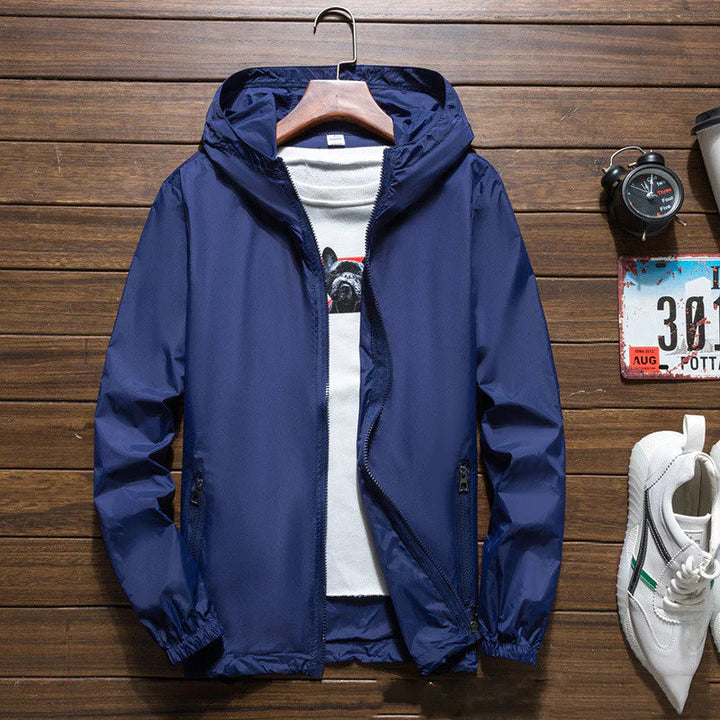  Wasserdichte Herrenjacke mit Kapuze, ideal für regnerisches Wetter und Outdoor-Aktivitäten