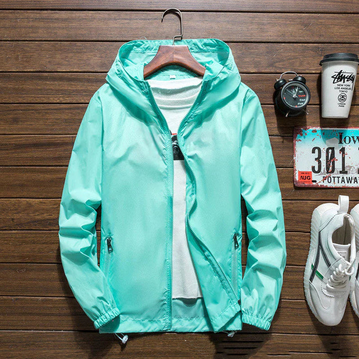  Wasserdichte Herrenjacke mit Kapuze, ideal für regnerisches Wetter und Outdoor-Aktivitäten