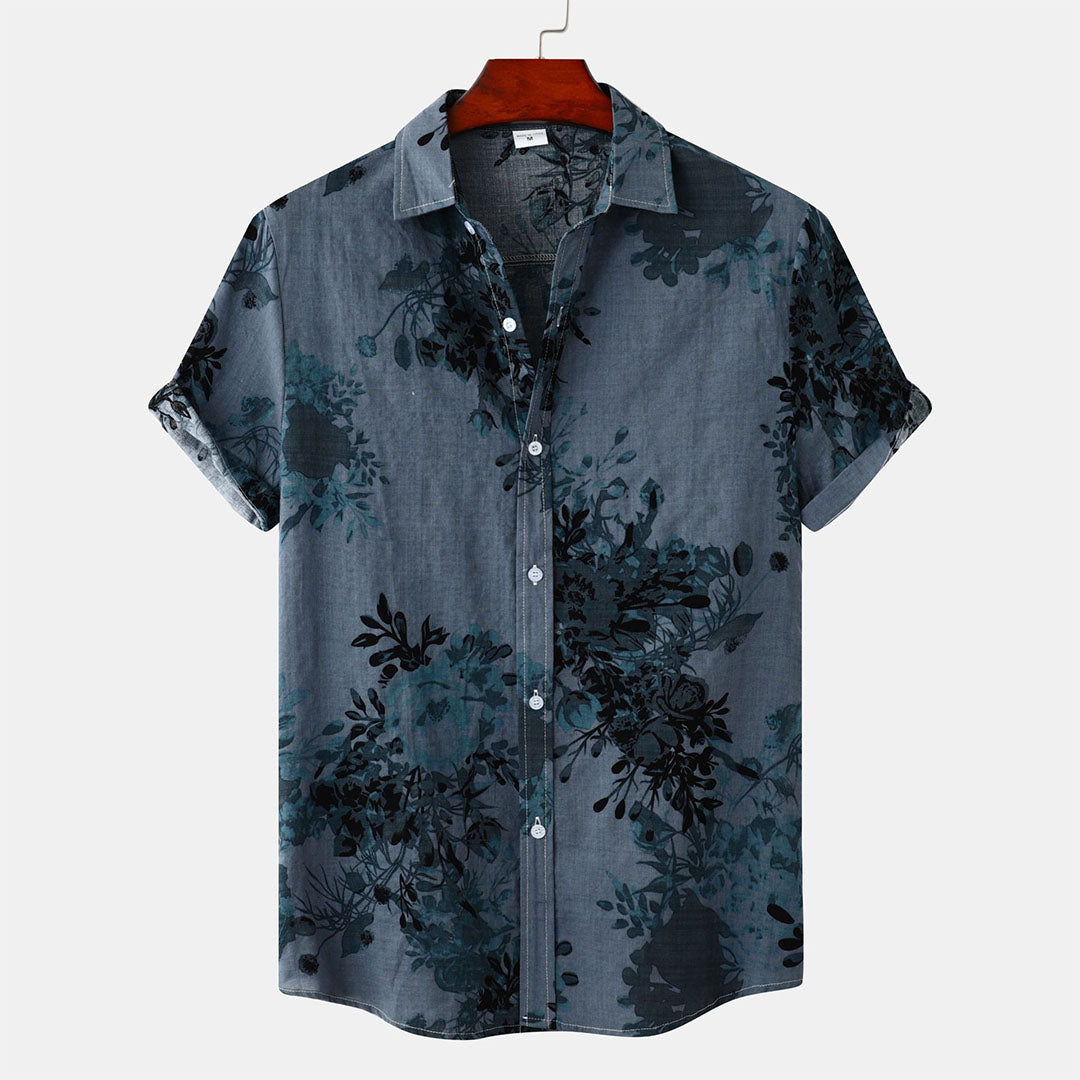Slim-Fit-Herrenhemd mit floralem Muster – stilvoll, leicht und perfekt für den Sommer.