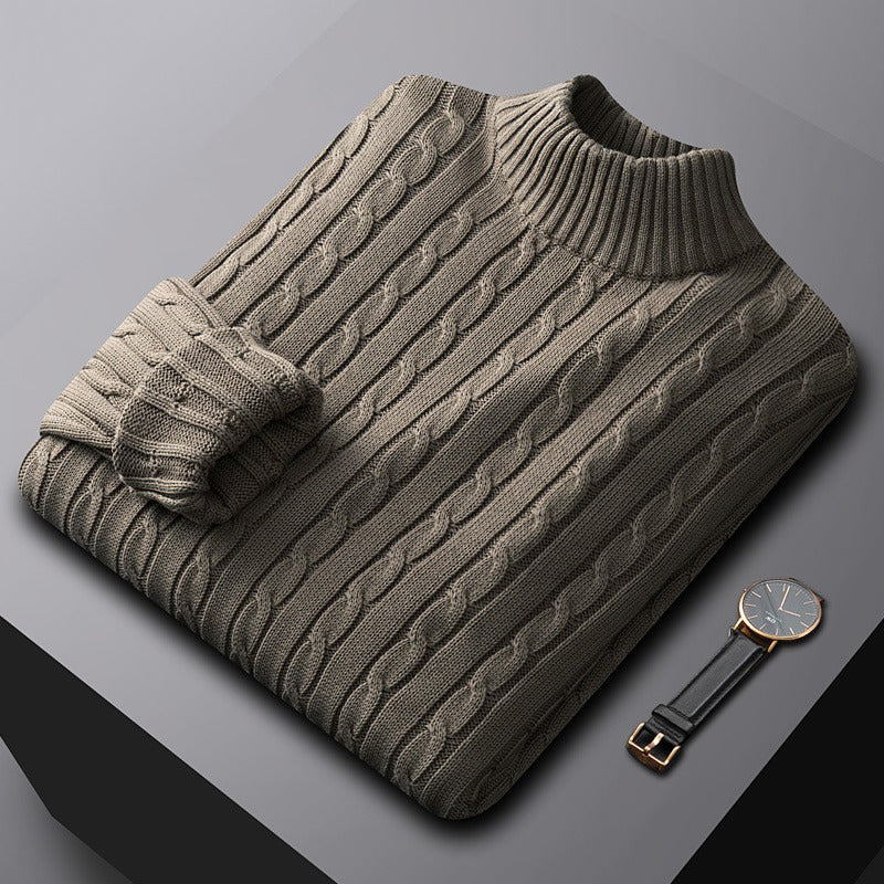 Hochwertiger Herrenstrickpullover für den Winter, ideal für kalte Herbst- und Wintertage.
