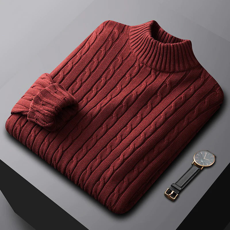 Hochwertiger Herrenstrickpullover für den Winter, ideal für kalte Herbst- und Wintertage.