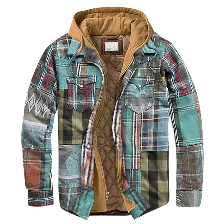 Stilvolle Herrenjacke mit klassischem Karomuster und warmem Innenfutter für kalte Tage