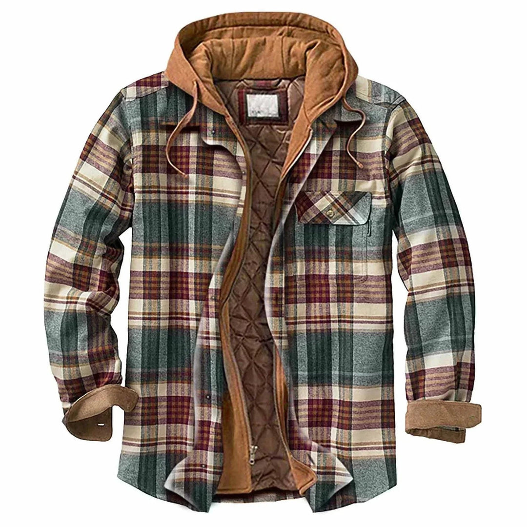 Stilvolle Herrenjacke mit klassischem Karomuster und warmem Innenfutter für kalte Tage