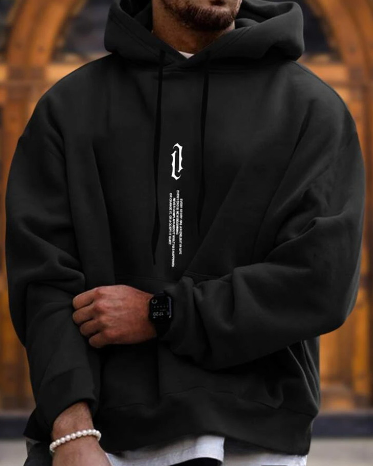 Klassisch stylischer Kapuzenpulli für Männer, ideal für kalte Tage und vielseitige Looks.