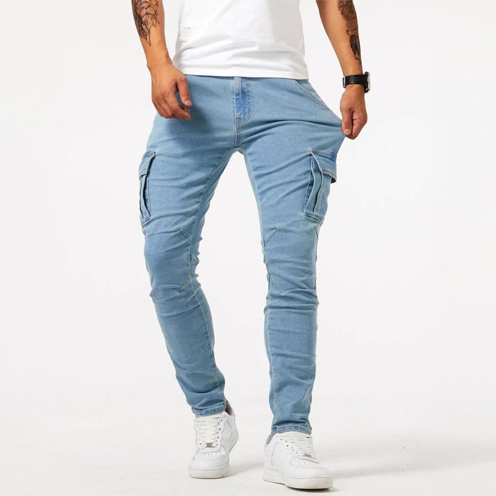 Klassische Cargo-Hose für Männer, bequem und praktisch für Herbst- und Wintertage