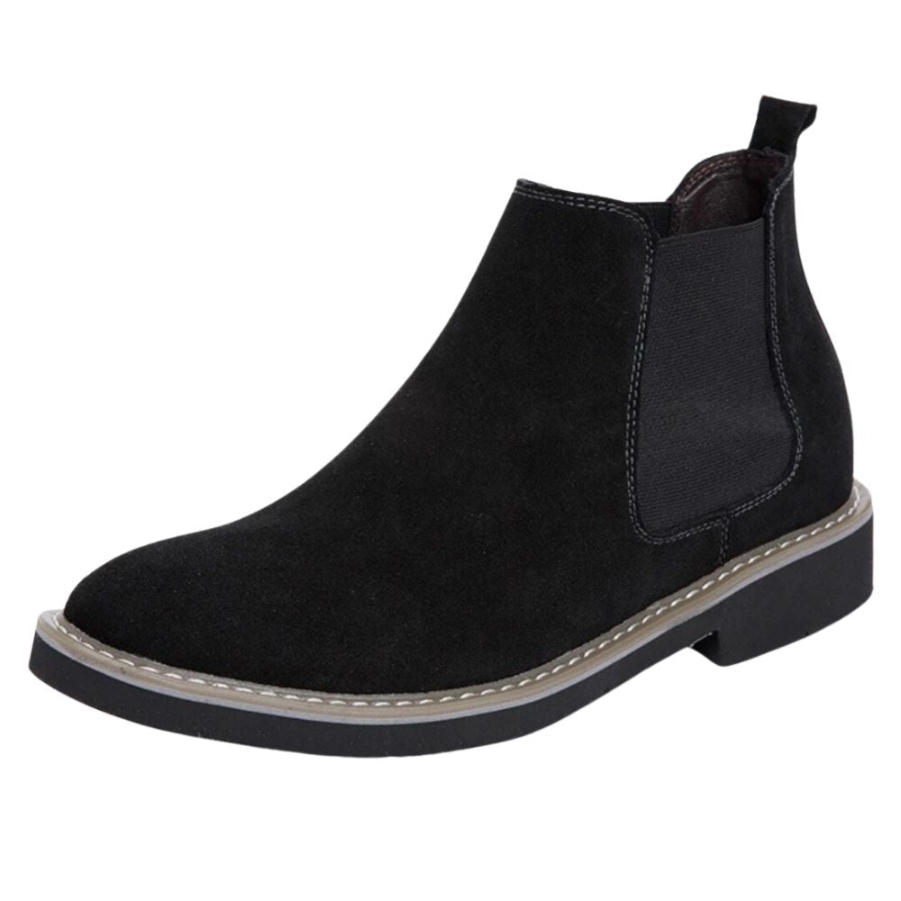 Klassische Chelsea-Stiefel aus Leder für Männer, ideal für Herbst- und Wintertage.