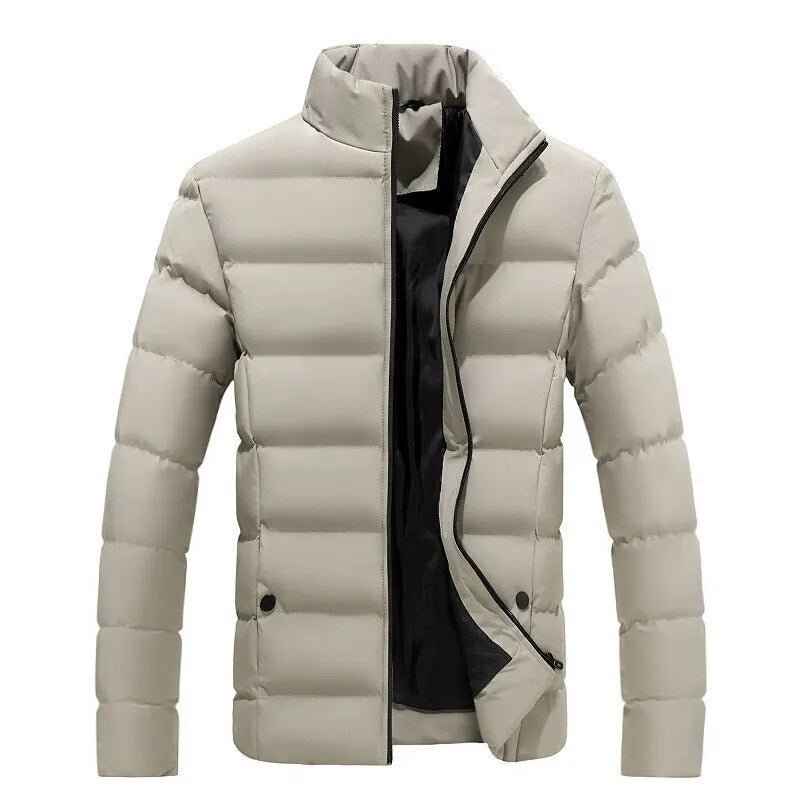 Klassische Herren-Winterjacke mit Steppmuster, warm und stilvoll.