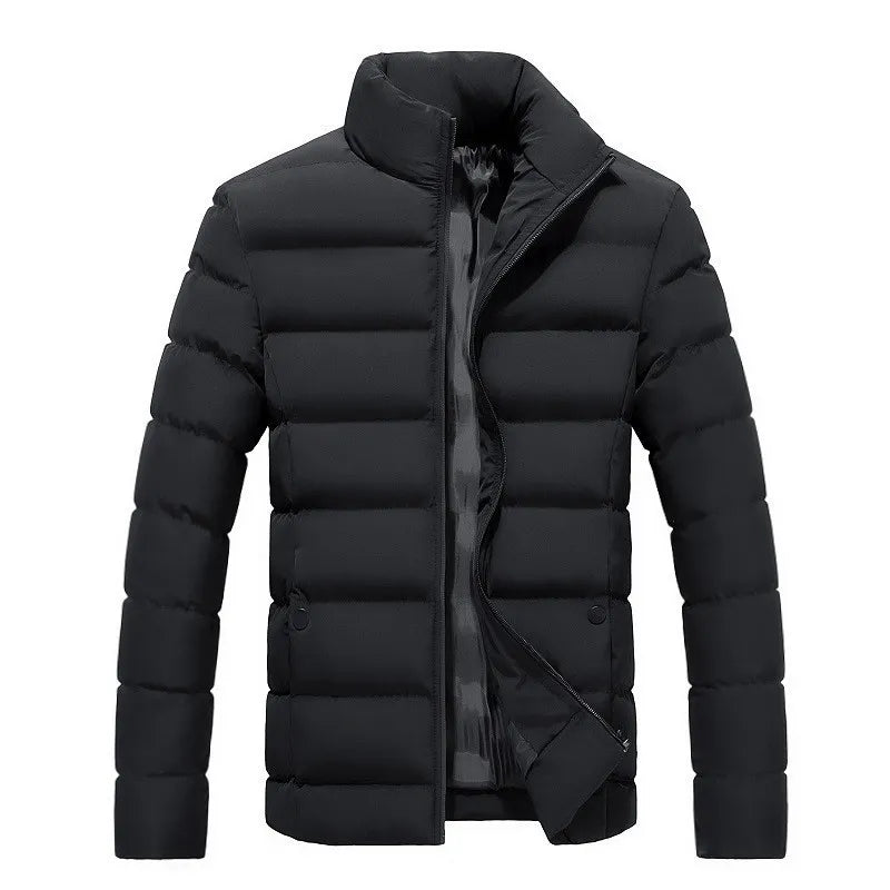 Klassische Herren-Winterjacke mit Steppmuster, warm und stilvoll.