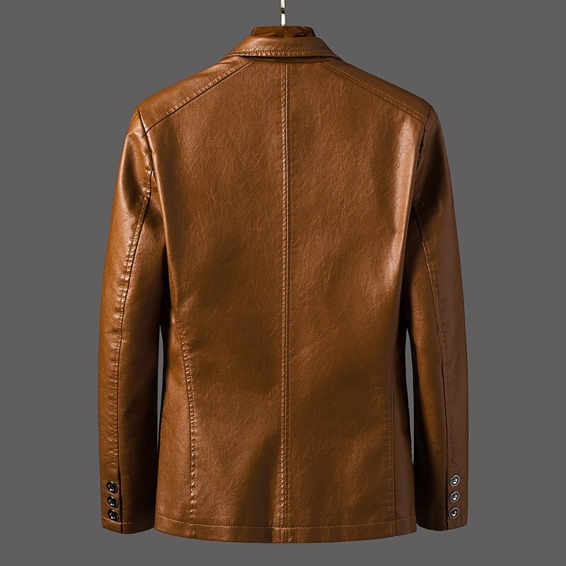 Klassische Lederjacke für Männer, ideal für Herbst- und Wintertage.