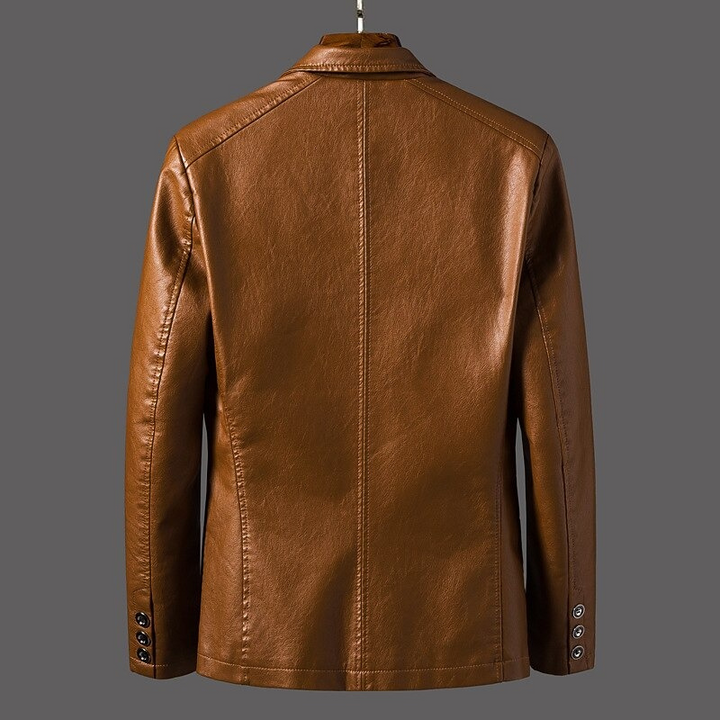 Klassische Lederjacke für Männer, ideal für Herbst- und Wintertage.