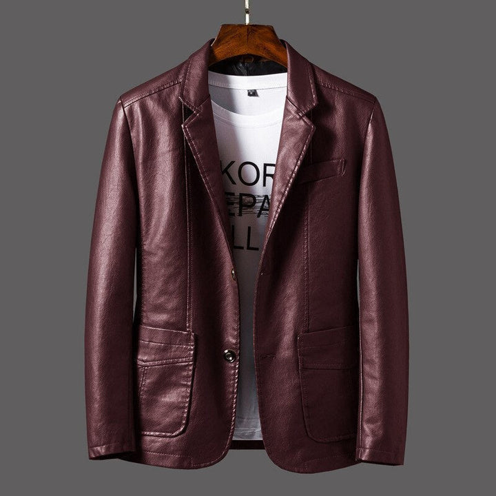 Klassische Lederjacke für Männer, ideal für Herbst- und Wintertage.